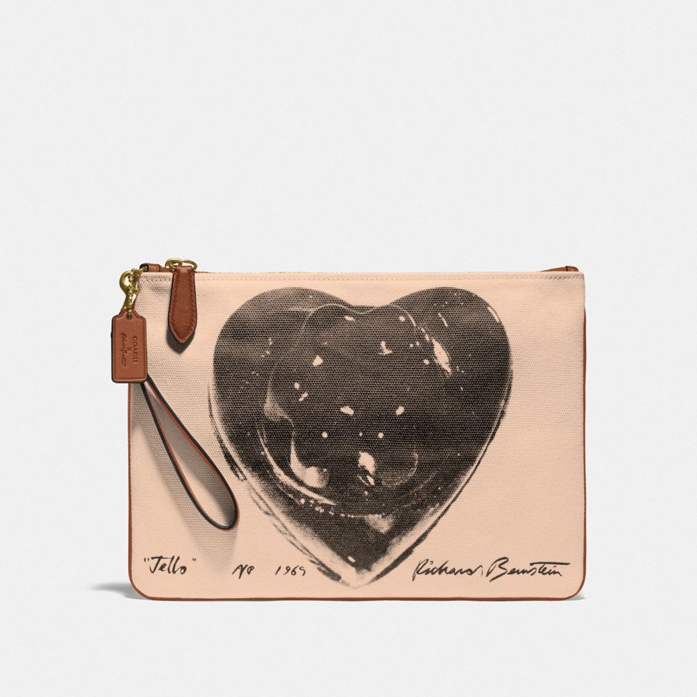 COACH X RICHARD BERNSTEIN POUCH 30 WITH JELLO HEART