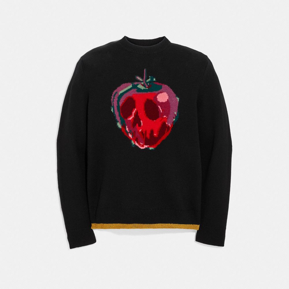 DISNEY X COACH POISON APPLE INTARSIA SWEATER