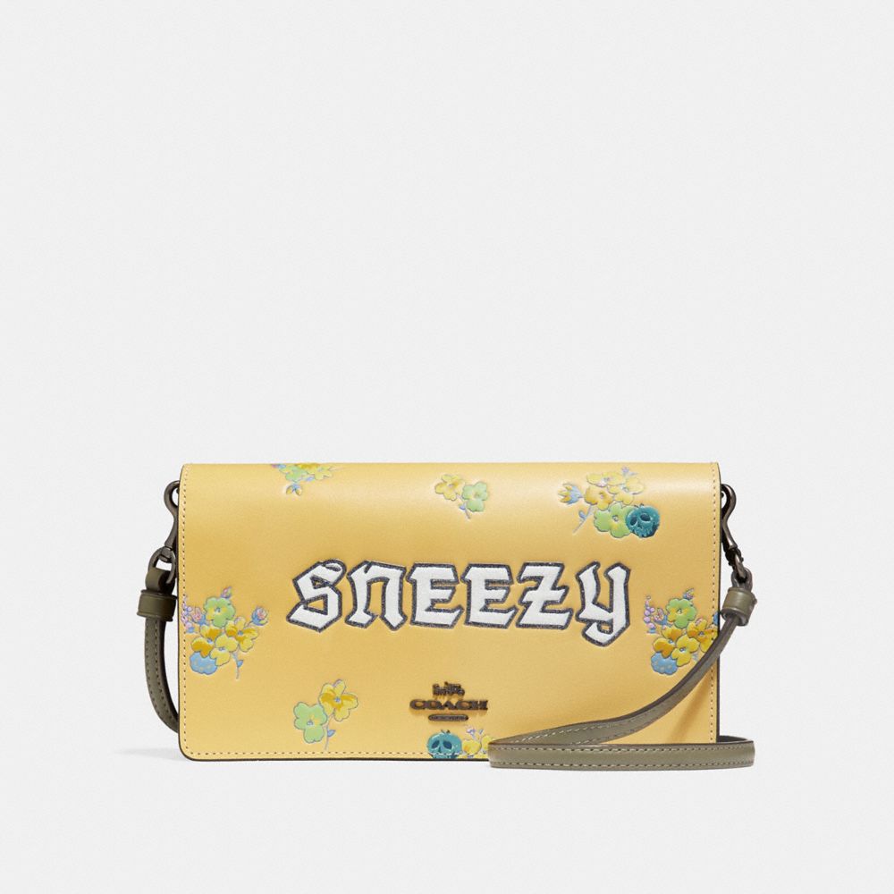 DISNEY X COACH SNEEZY FOLDOVER CROSSBODY CLUTCH