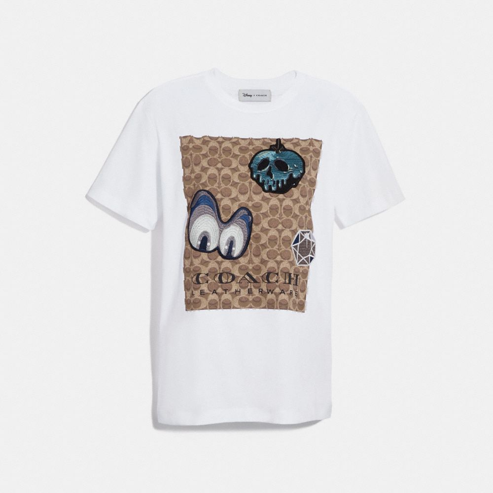 DISNEY X COACH SIGNATURE T-SHIRT WITH PATCHES