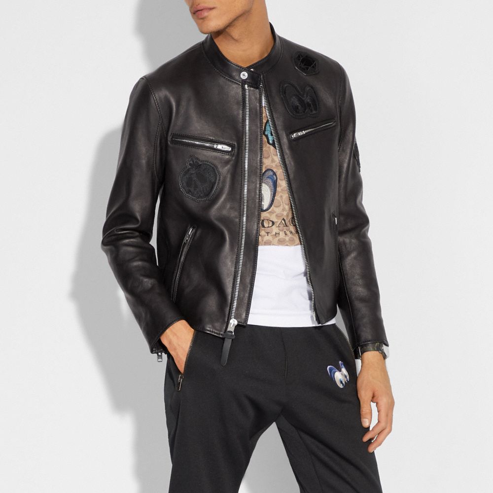 DISNEY X COACH SPOOKY EYES RACER JACKET - Alternate View 1