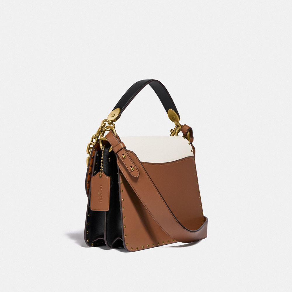 BEAT SHOULDER BAG IN COLORBLOCK WITH RIVETS - Alternate View 1