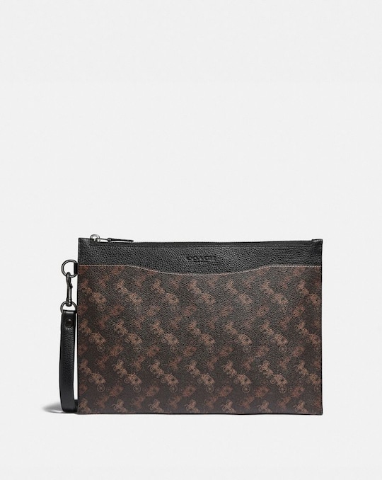 HITCH POUCH WITH HORSE AND CARRIAGE PRINT