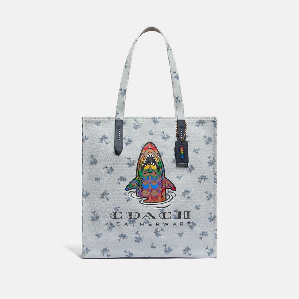 TOTE WITH RAINBOW SIGNATURE SHARKY