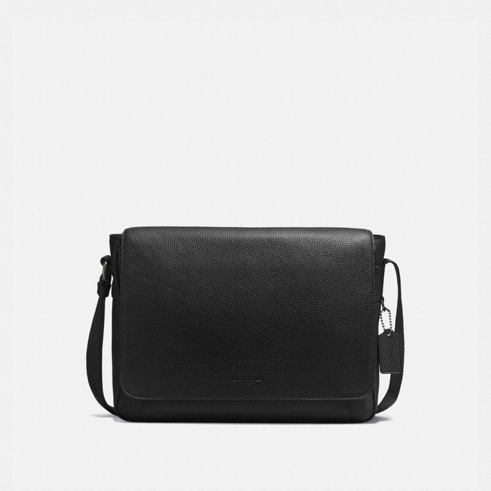 coach black messenger bag