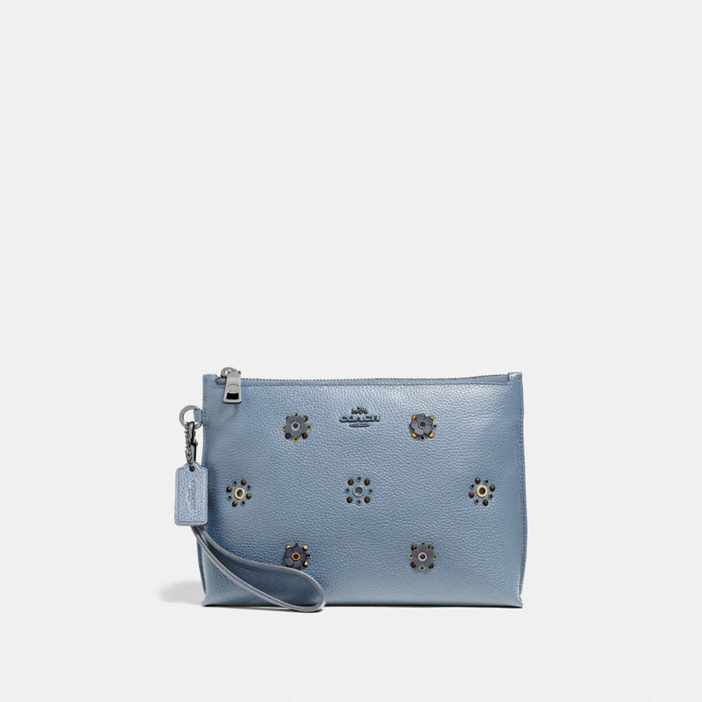 CHARLIE POUCH WITH SCATTERED RIVETS