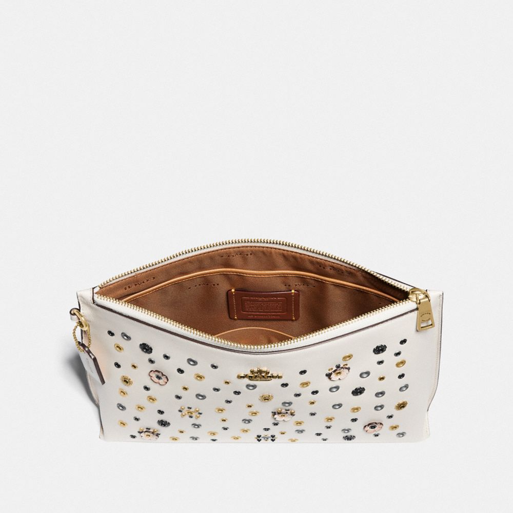 LARGE CHARLIE POUCH WITH SCATTERED RIVETS - Alternate View 1