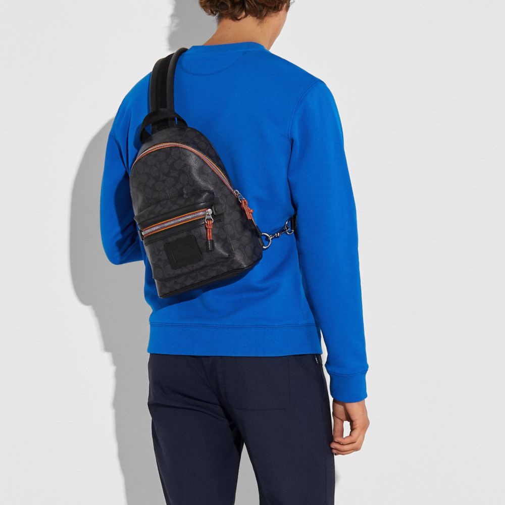 ACADEMY PACK IN SIGNATURE CANVAS WITH VARSITY ZIPPER - Alternate View 2