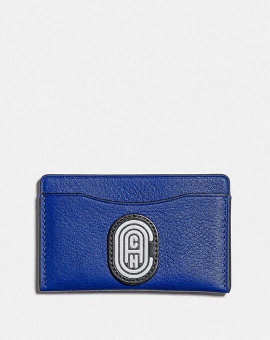 SMALL CARD CASE WITH COACH PATCH