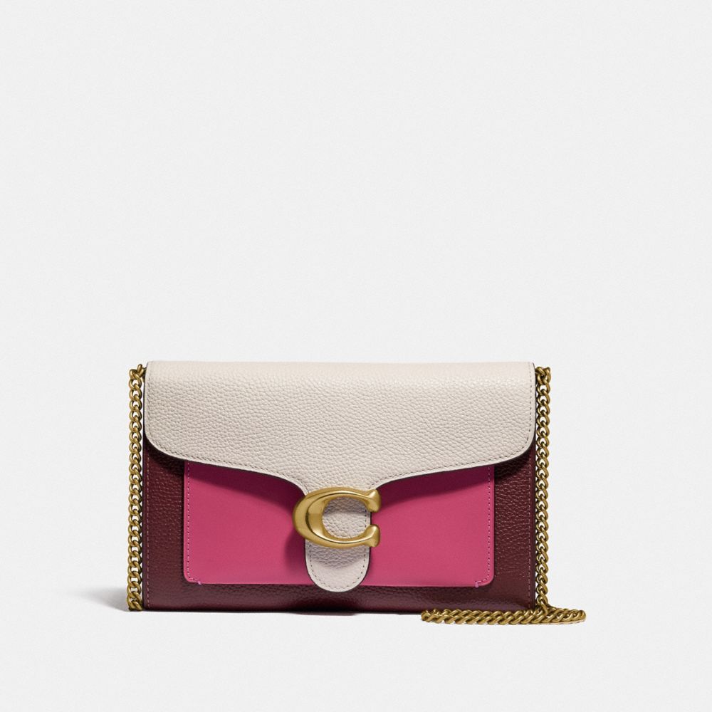 TABBY CHAIN CLUTCH IN COLORBLOCK