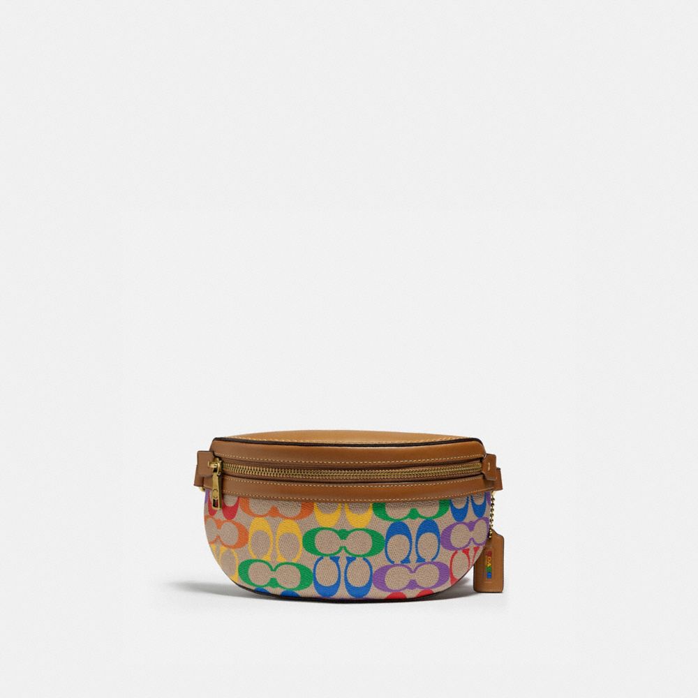 BETHANY BELT BAG IN RAINBOW SIGNATURE CANVAS