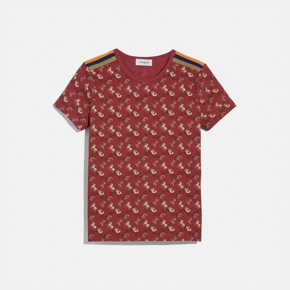CAMISETA DE PIQU&Eacute; CON MOTIVO DEL CABALLO Y EL CARRUAJE