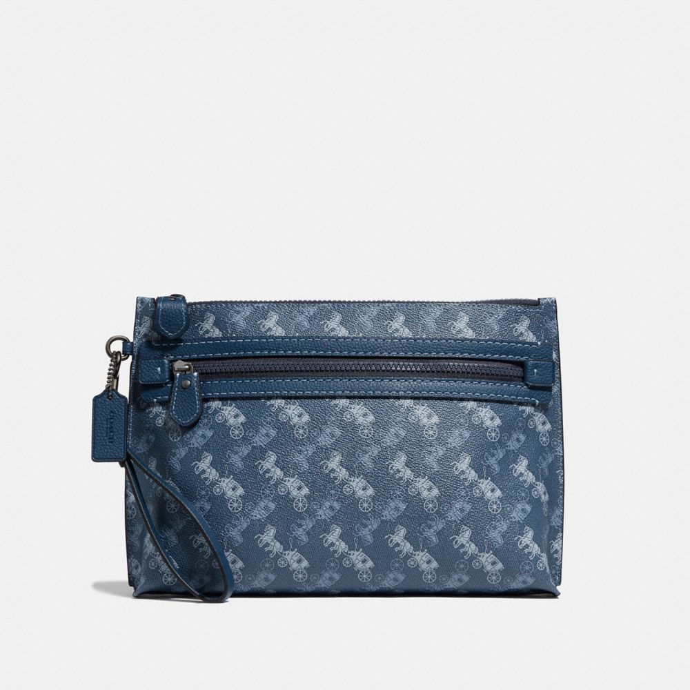 ACADEMY POUCH WITH HORSE AND CARRIAGE PRINT