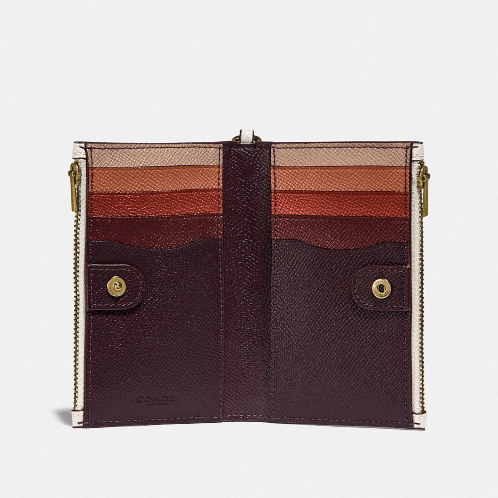 ZIP CHAIN CARD CASE IN COLORBLOCK - Alternate View 1