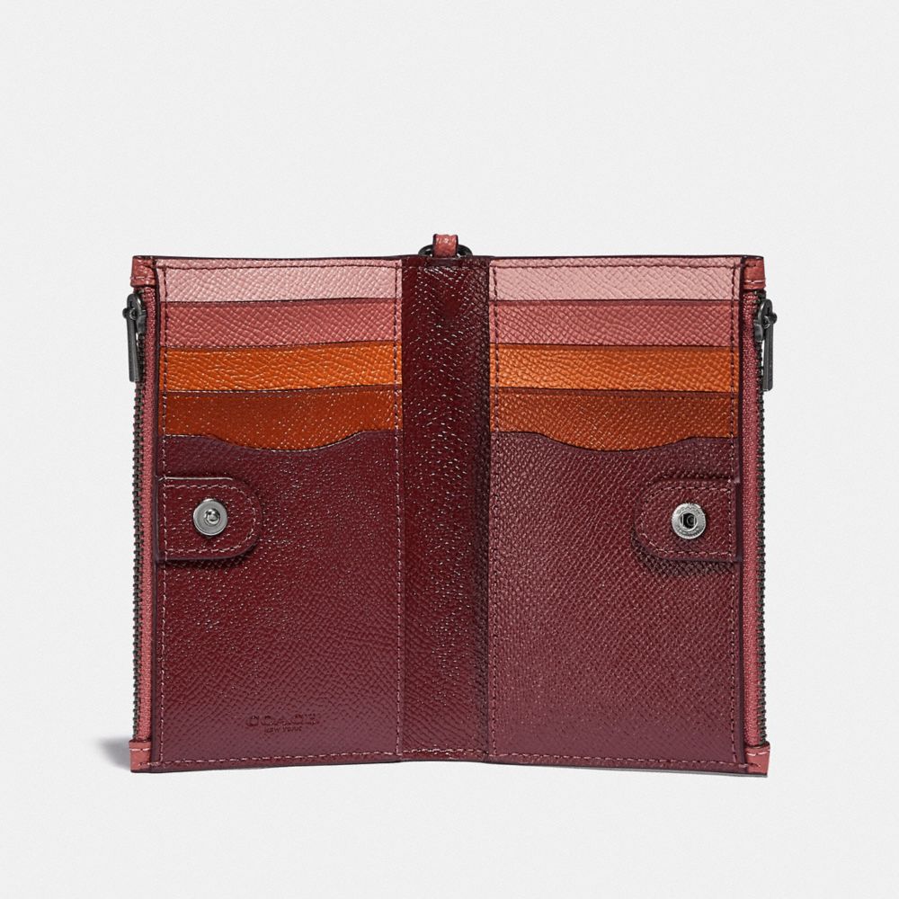 ZIP CHAIN CARD CASE IN COLORBLOCK - Alternate View 2