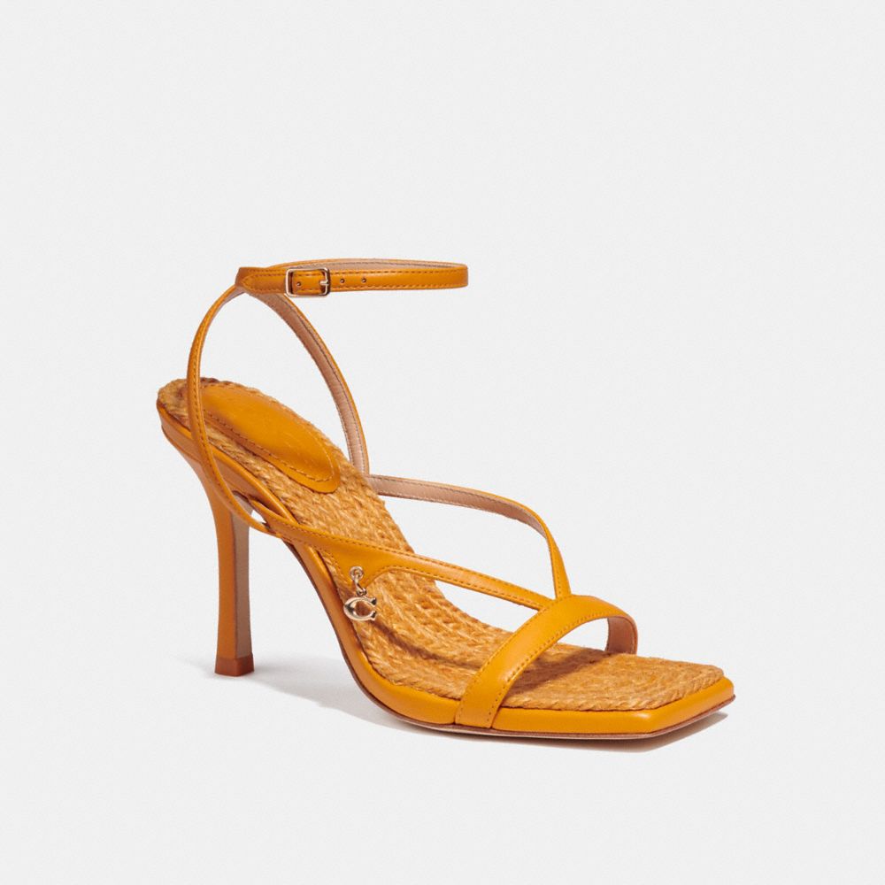 coach yellow sandals