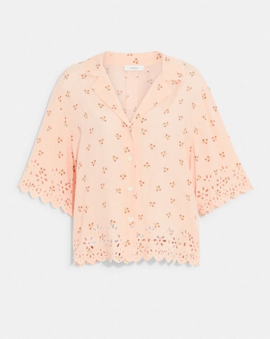 BRODERIE ANGLAISE CAMP SHIRT