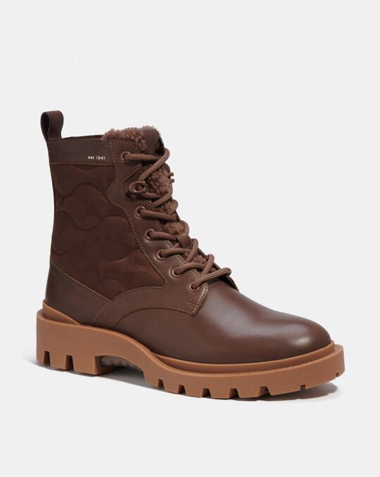 CITYSOLE LACE UP BOOT WITH SHEARLING AND RECYCLED POLYESTER