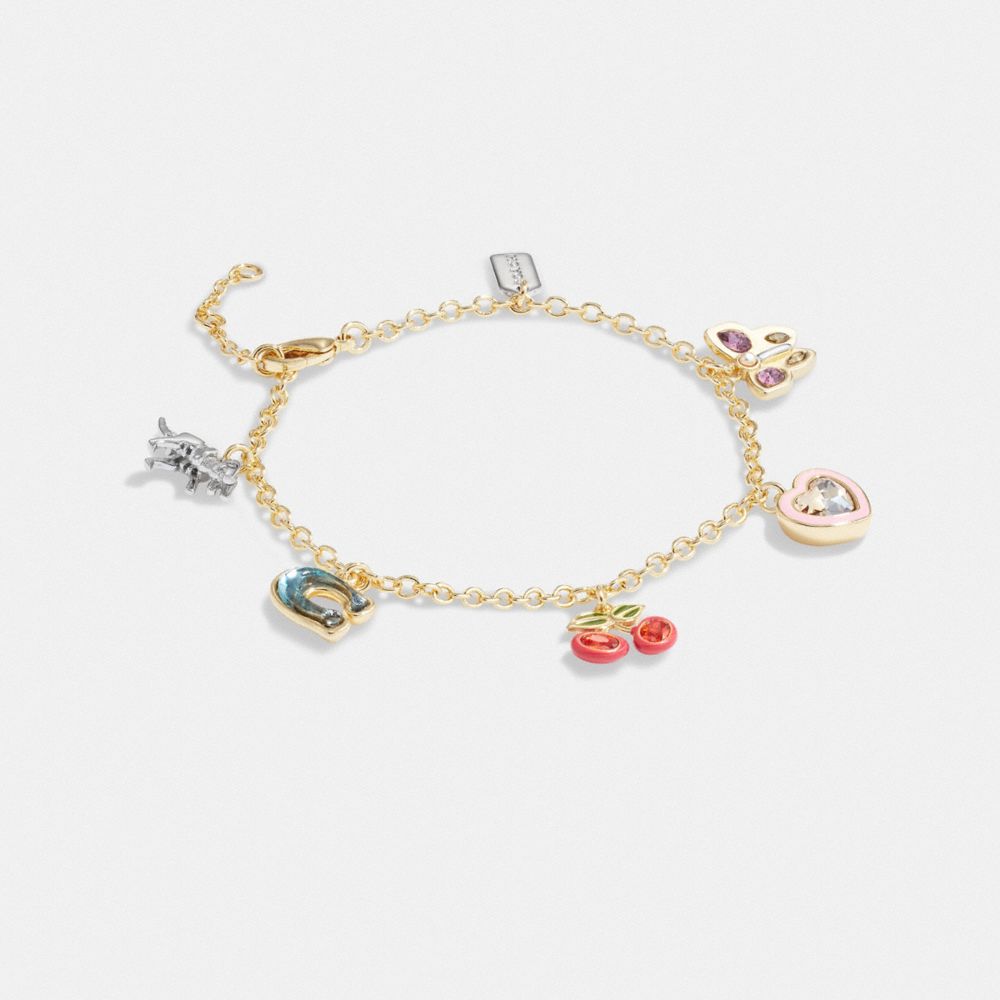 PULSERA CON CHARM DE MARIPOSA DE CEREZA