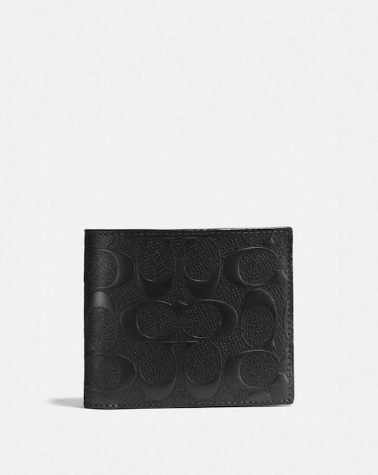 COMPACT ID WALLET IN SIGNATURE LEATHER