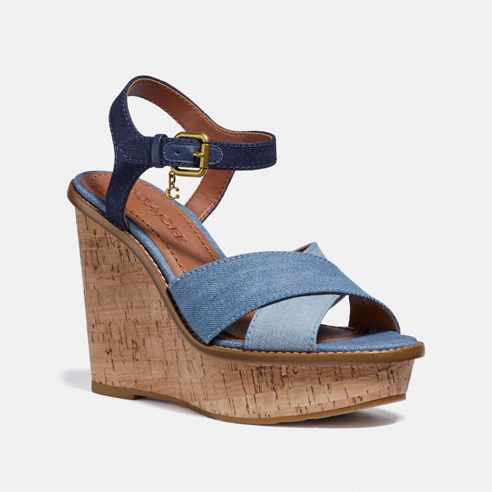CROSS BAND HIGH WEDGE SANDAL