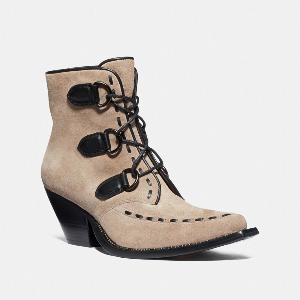 LACE UP CHAIN BOOTIE