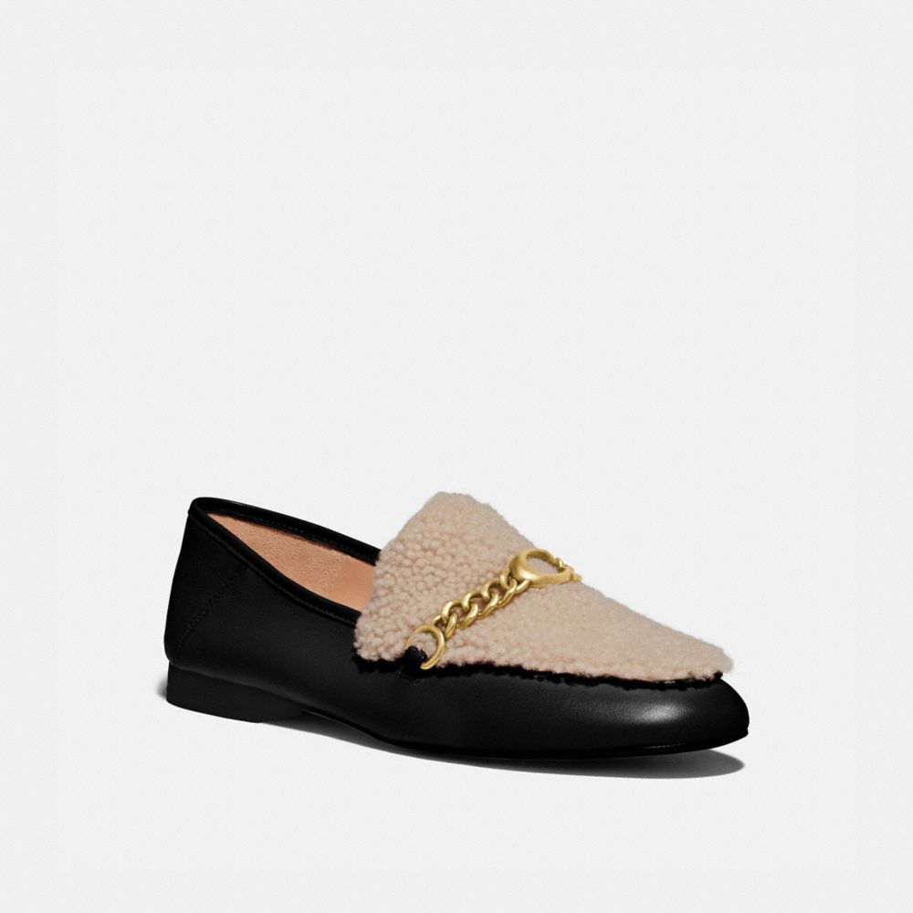 coach suede loafers womens